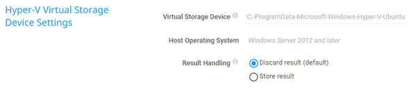 Hyper-V Virtual Storage Device Settings